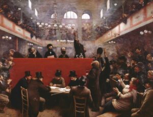 À la salle Graffard, huile sur toile peinte par Jean Béraud, 1884. (photo : domaine public. Source : Wikimedia Commons) À la salle Graffard, huile sur toile peinte par Jean Béraud, 1884.